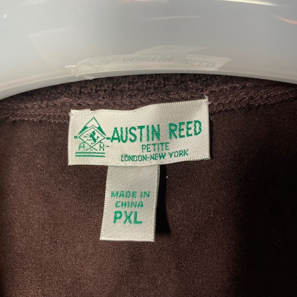 Austin Reed Vintage Waffle Weave Zip Front Cardigan Mock Neck Petite Bro… - Picture 6 of 8